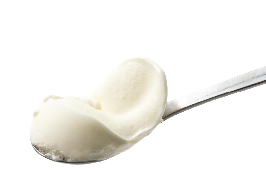 アイスをすくったスプーン